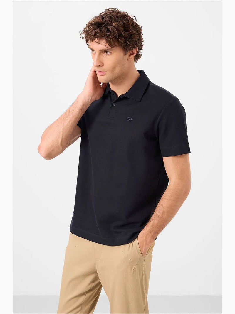 Heren polo t-shirt van katoenmix tommy Lichtblauw - Kiabi