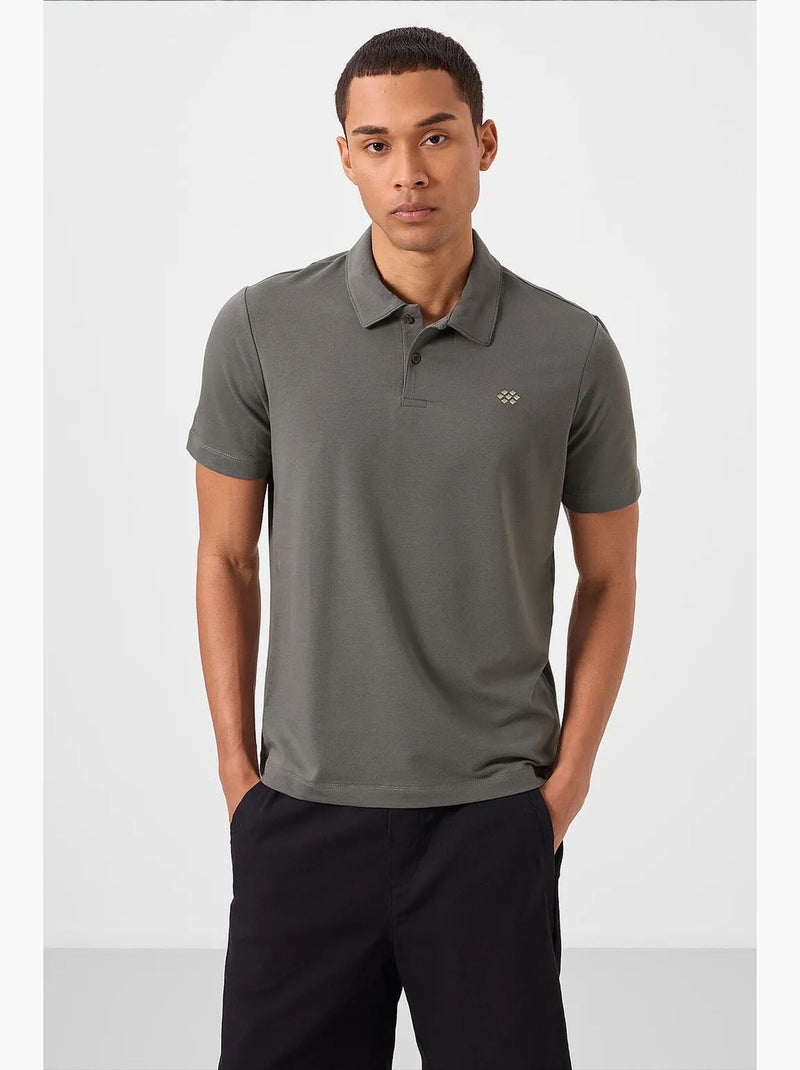 Heren polo t-shirt van katoenmix tommy Lichtblauw - Kiabi