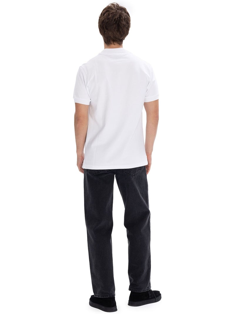 Heren poloshirt effen giesto Wit - Kiabi