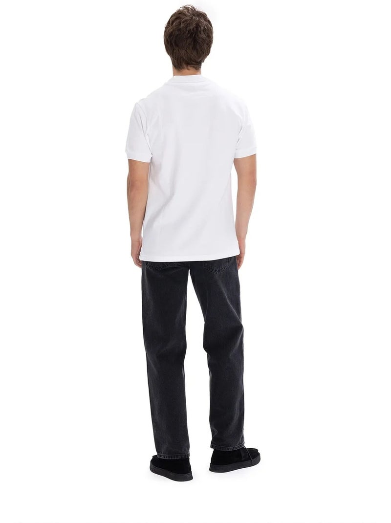Heren poloshirt effen giesto Wit - Kiabi