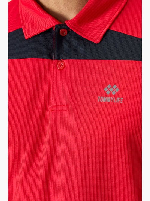 Heren poloshirt met kleurvlakken tommy - Kiabi