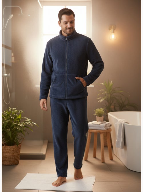 Heren pyjama fleece warm winter rits - Kiabi Heren pyjama fleece warm winter rits - Kiabi
