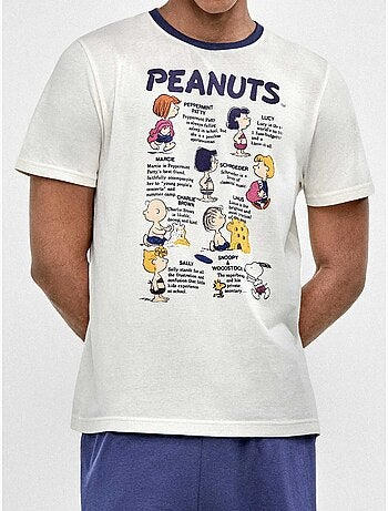 Heren pyjama met peanuts print