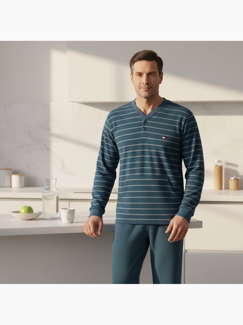 Heren pyjama winter fleece ultra zacht Z2655 - Kiabi Heren pyjama winter fleece ultra zacht Z2655 - Kiabi