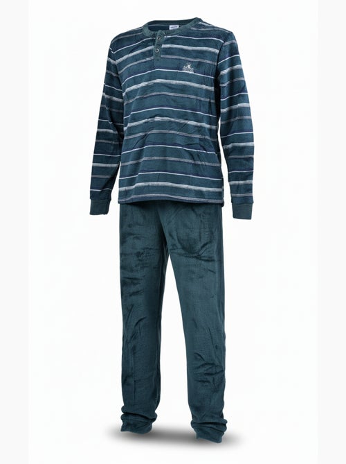 Heren pyjama winter fleece zacht ADVENTURE J2565 - Kiabi Heren pyjama winter fleece zacht ADVENTURE J2565 - Kiabi