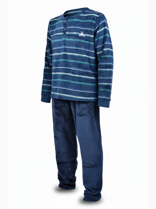 Heren pyjama winter fleece zacht ADVENTURE J2565 - Kiabi Heren pyjama winter fleece zacht ADVENTURE J2565 - Kiabi