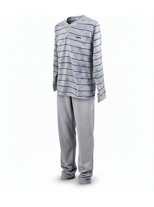Heren pyjama winter fleece zacht RAYURE Z2654 - Kiabi Heren pyjama winter fleece zacht RAYURE Z2654 - Kiabi