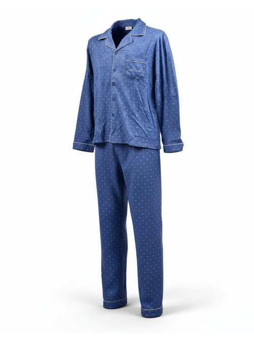 Heren pyjama winterfleece met knopen c2529 - Kiabi