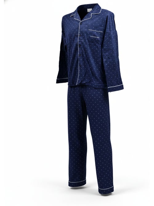 Heren pyjama winterfleece met knopen c2529 - Kiabi