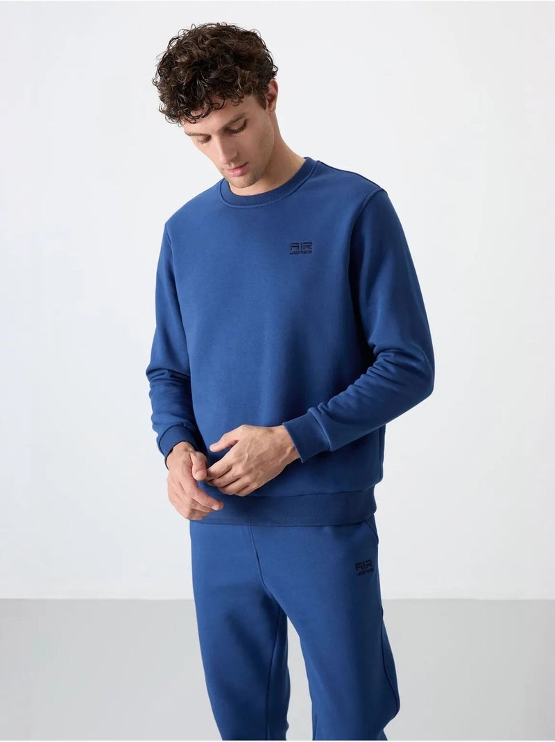 Heren set met sweatshirt en broek met ronde hals en lange mouwen tommy Blauw - Kiabi