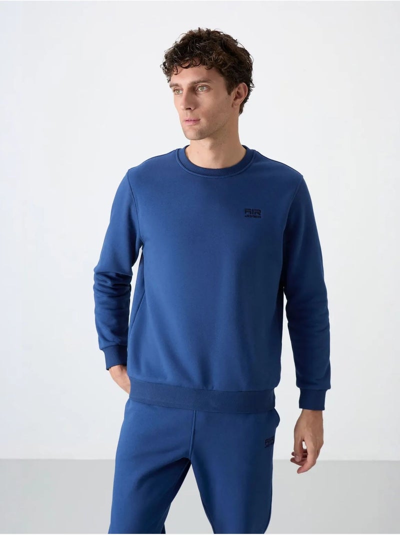 Heren set met sweatshirt en broek met ronde hals en lange mouwen tommy Blauw - Kiabi