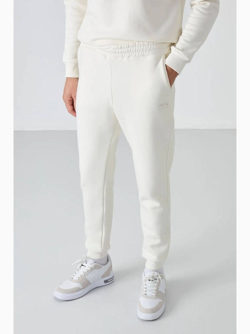 Heren set met sweatshirt en broek met ronde hals en lange mouwen tommy Gebroken wit - Kiabi