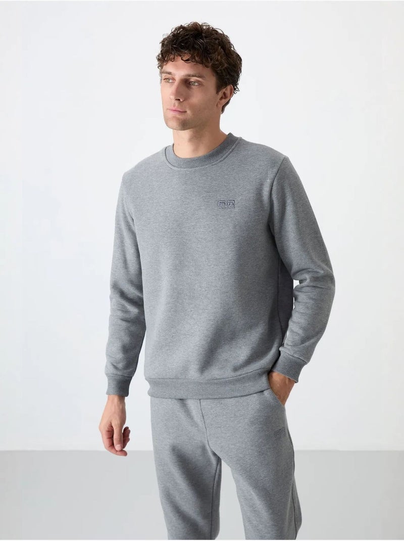 Heren set met sweatshirt en broek met ronde hals en lange mouwen tommy Grijs - Kiabi