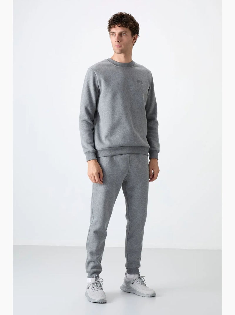Heren set met sweatshirt en broek met ronde hals en lange mouwen tommy Grijs - Kiabi