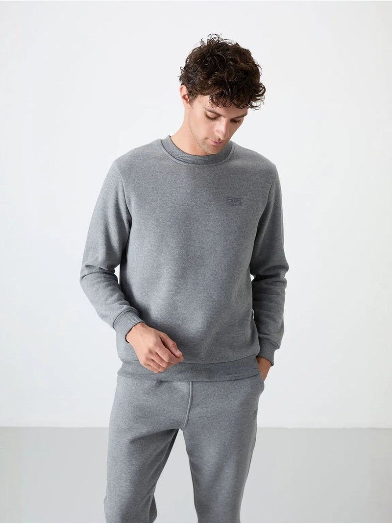 Heren set met sweatshirt en broek met ronde hals en lange mouwen tommy Grijs - Kiabi
