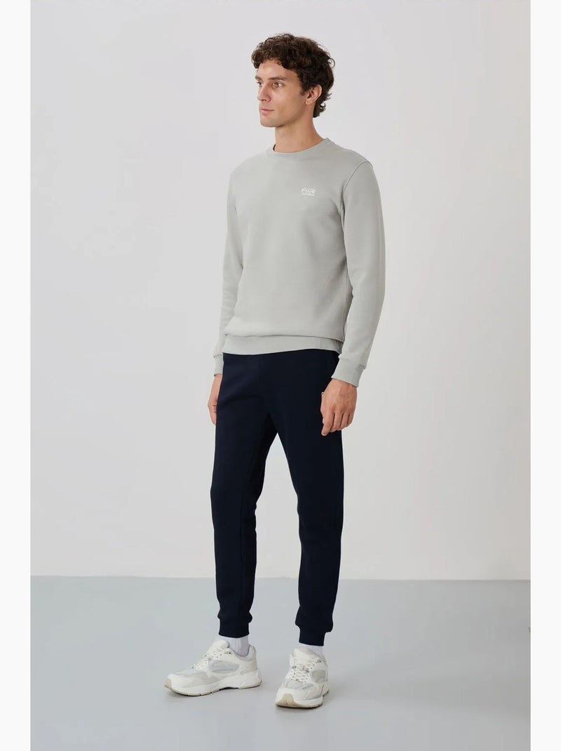 Heren set met sweatshirt en broek met ronde hals en lange mouwen tommy Marineblauw - Kiabi