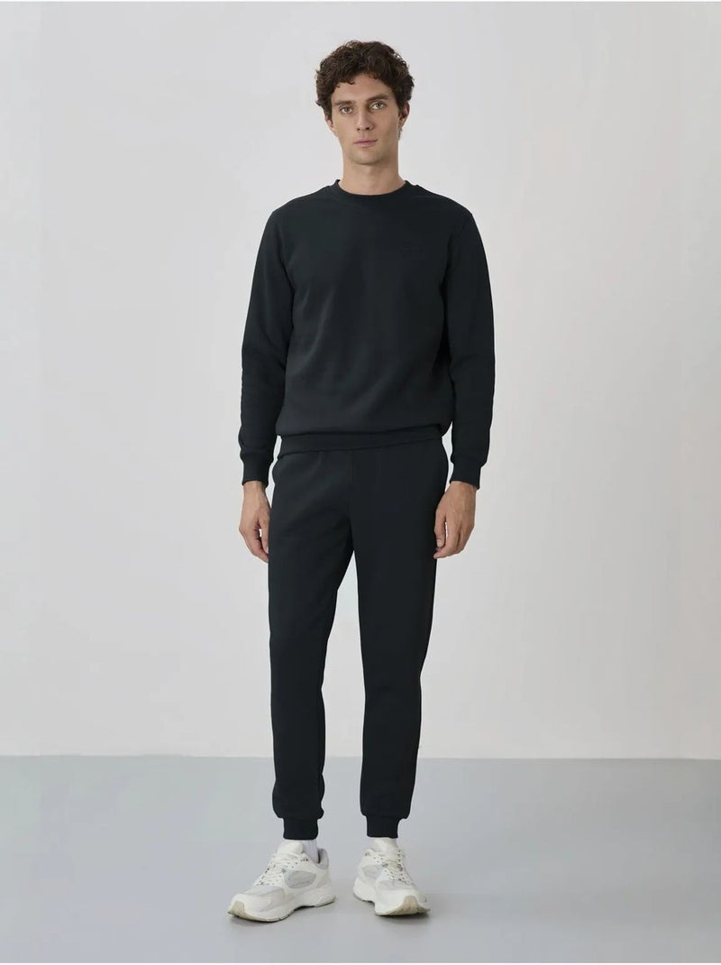 Heren set met sweatshirt en broek met ronde hals en lange mouwen tommy Petrolblauw - Kiabi