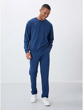 Heren set van sweatshirt en broek in katoenmix fleece tommy