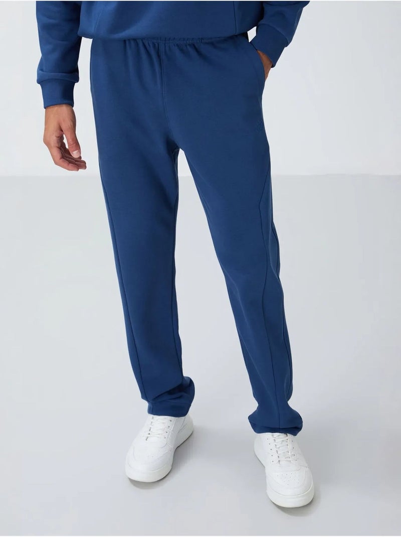Heren set van sweatshirt en broek in katoenmix fleece tommy Blauw - Kiabi