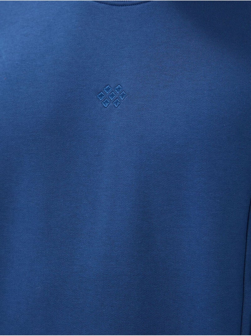 Heren set van sweatshirt en broek in katoenmix fleece tommy Blauw - Kiabi