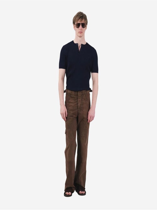 Heren slim fit t-shirt met knoop giesto - Kiabi Heren slim fit t-shirt met knoop giesto - Kiabi