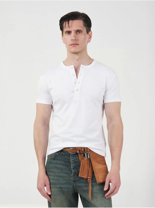Heren slim fit t-shirt met ronde hals van katoen giesto - Kiabi Heren slim fit t-shirt met ronde hals van katoen giesto - Kiabi