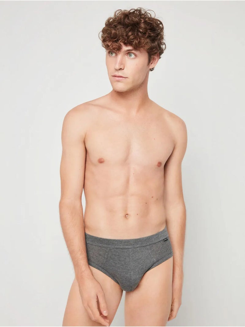 Heren slip in stof Antracietgrijs - Kiabi