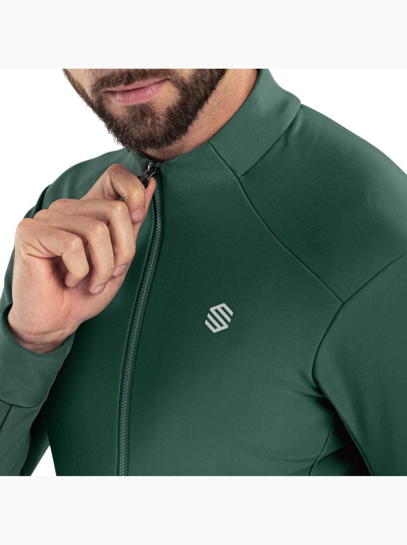 Heren softshell fietsjas Donkergroen - Kiabi