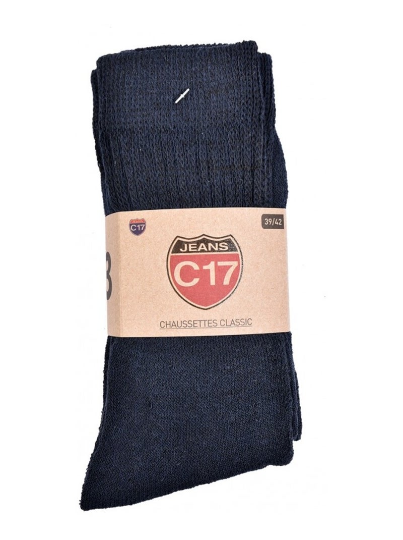 Heren sokken C17 JEANS - Set van 6 Marineblauw - Kiabi