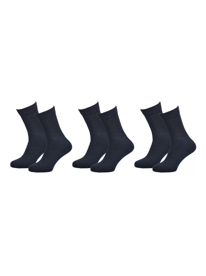 Heren sokken C17 JEANS - Set van 6 Marineblauw - Kiabi