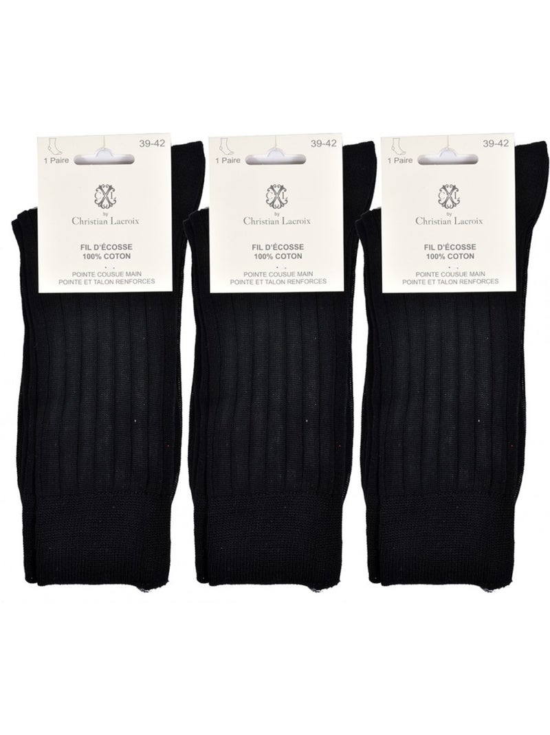 Heren sokken CXL By LACROIX - Set van 3 Zwart - Kiabi