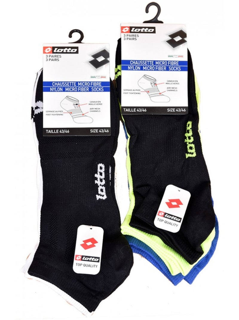 Heren sokken LOTTO SNEAKER - Set van 6 paar Multicolor - Kiabi