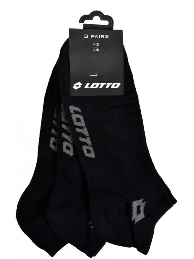 Heren sokken LOTTO SNEAKER - Set van 6 paar Zwart - Kiabi