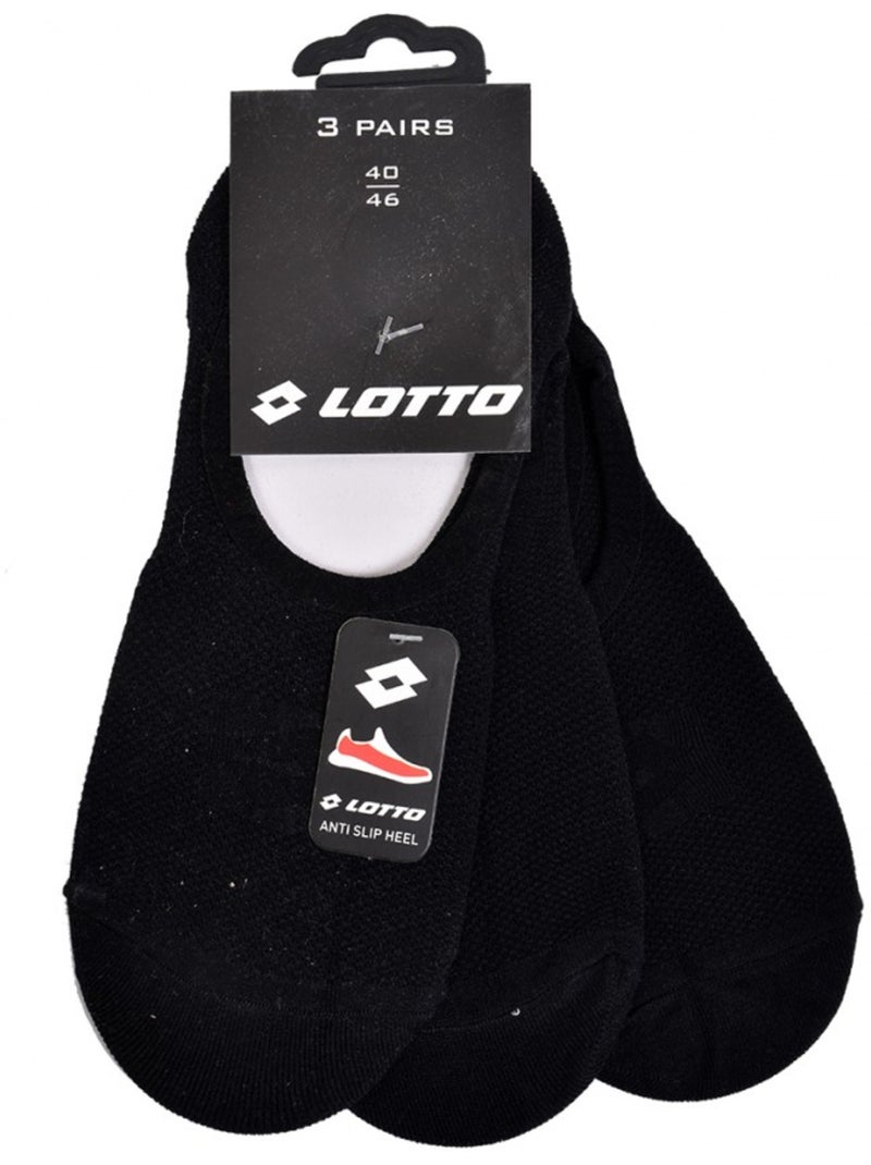 Heren sokken LOTTO SNEAKER - Set van 6 paar Zwart - Kiabi