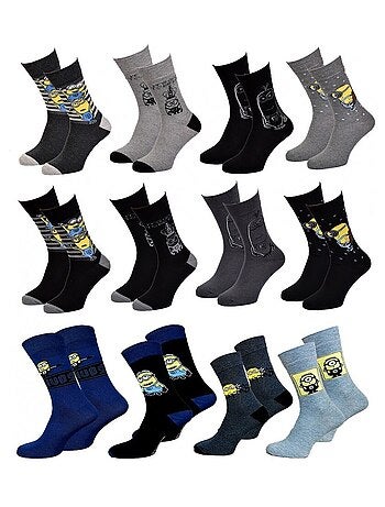 Heren sokken Minions Set van 12 paar