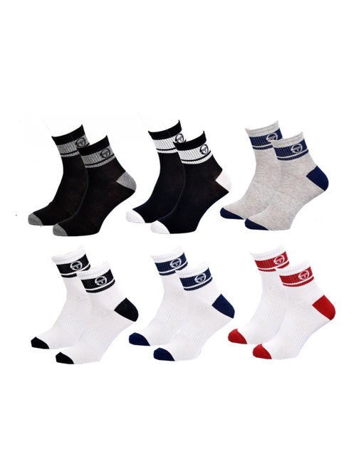 Heren sokken Sergio Tacchini quarter set van 12 - Kiabi Heren sokken Sergio Tacchini quarter set van 12 - Kiabi