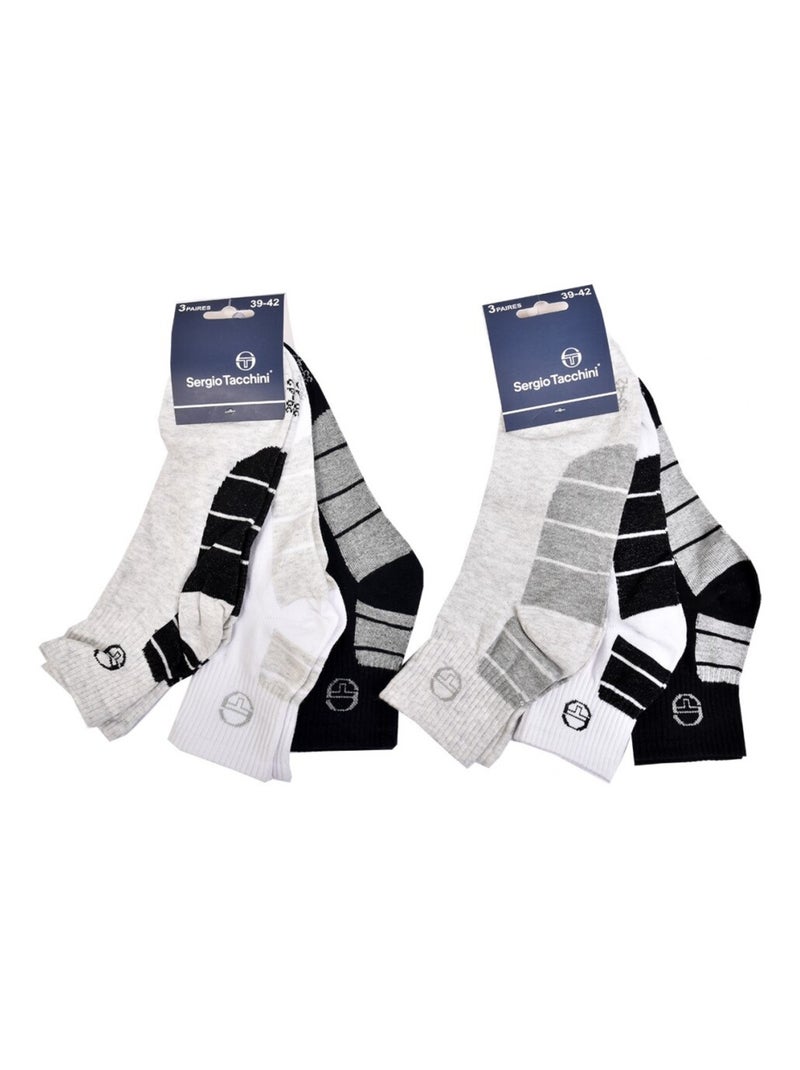 Heren sokken Sergio Tacchini quarter set van 12 Multicolor - Kiabi