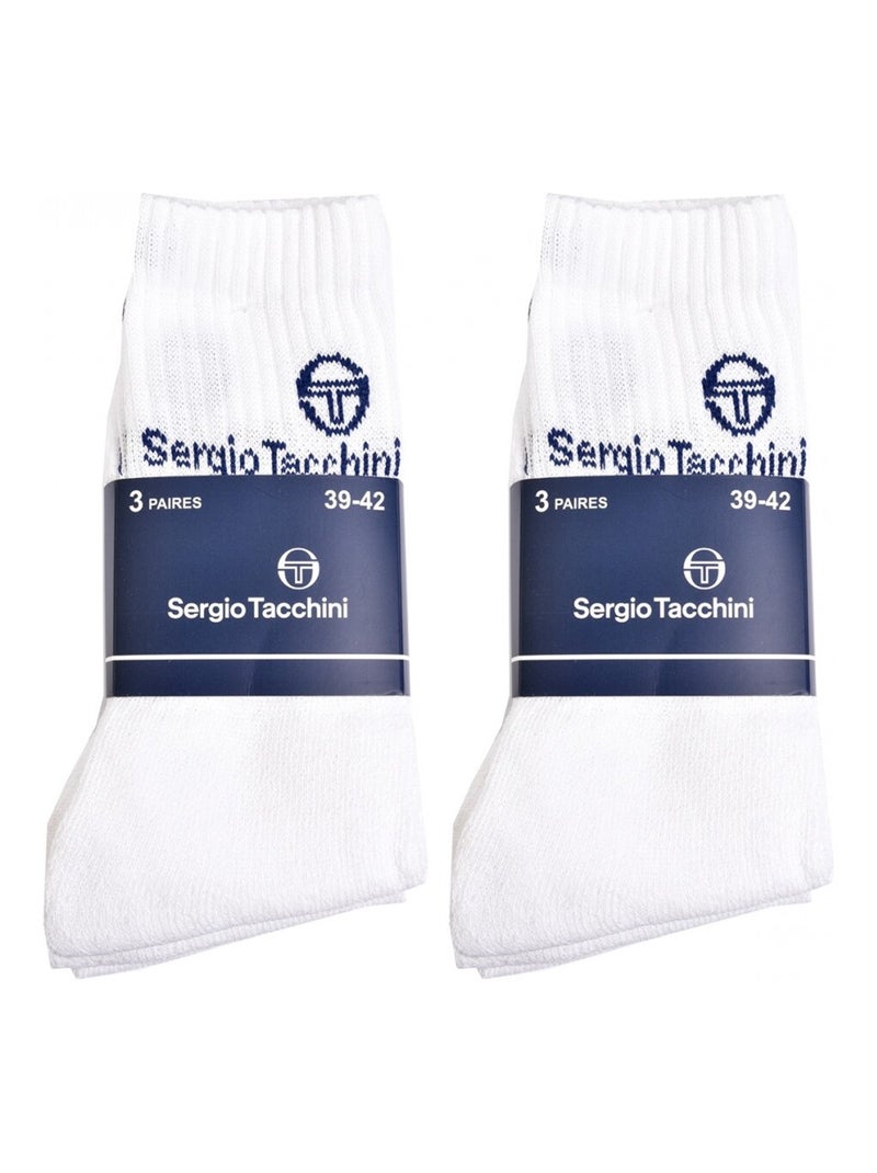 Heren sokken Sergio Tacchini Tennis - Set van 6 Multicolor - Kiabi