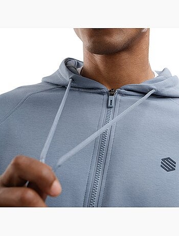 Heren sportieve hoodie met volledige rits