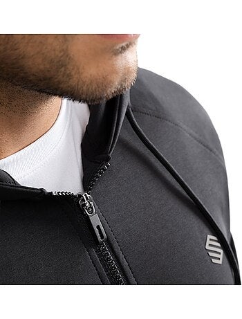 Heren sportieve hoodie met volledige rits
