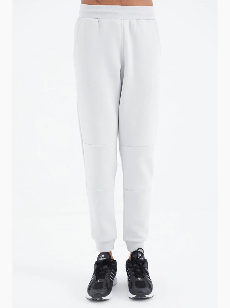 Heren sweatpants met relaxed fit van fleece tommy Gebroken wit - Kiabi