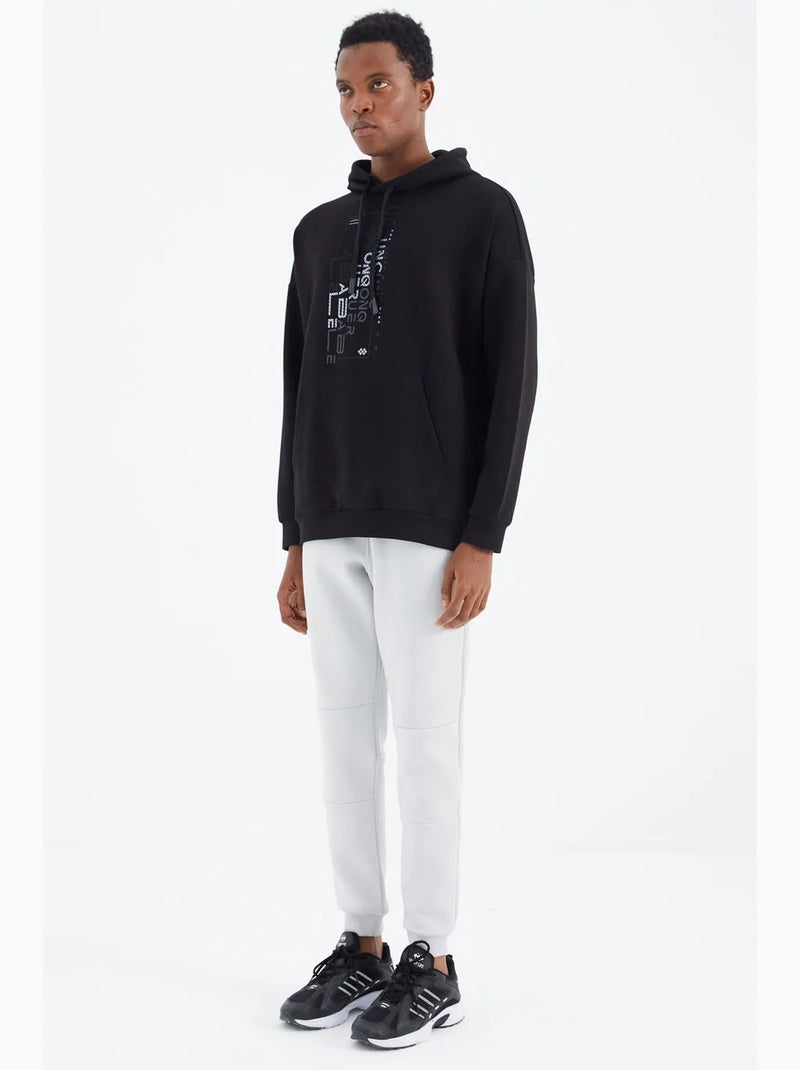 Heren sweatpants met relaxed fit van fleece tommy Gebroken wit - Kiabi