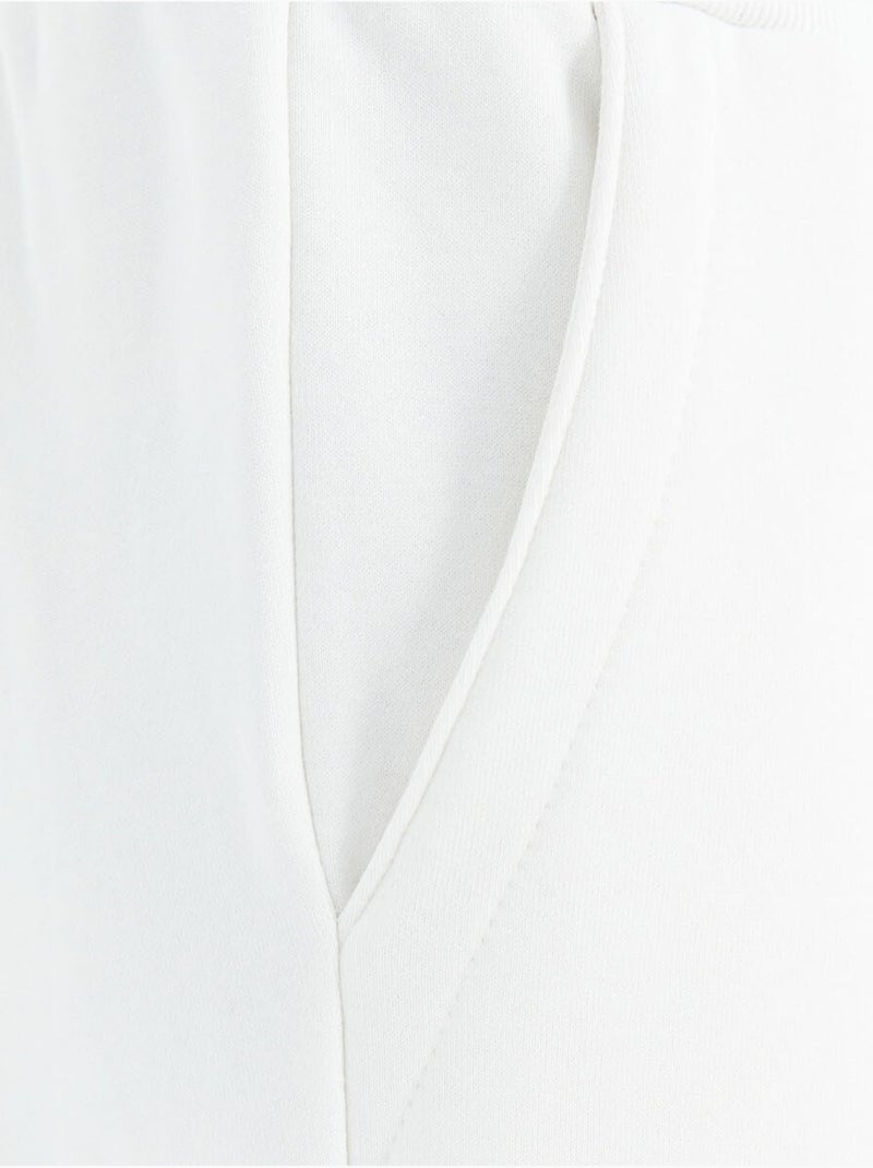 Heren sweatpants met relaxed fit van fleece tommy Wit - Kiabi