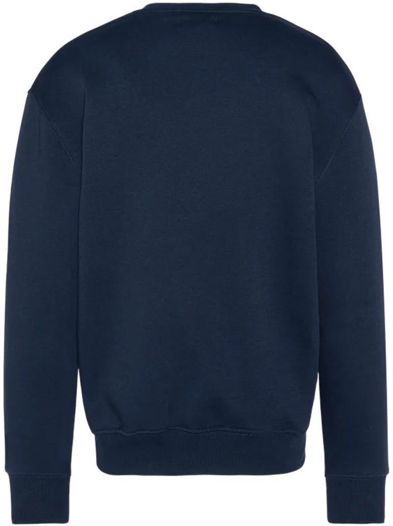 Heren Sweatshirt Marineblauw Schott met Print Marineblauw - Kiabi