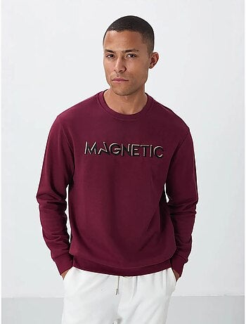 Heren sweatshirt met print en ronde hals tommy