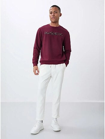 Heren sweatshirt met print en ronde hals tommy