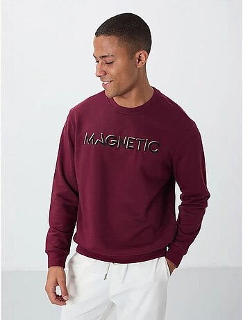 Heren sweatshirt met print en ronde hals tommy