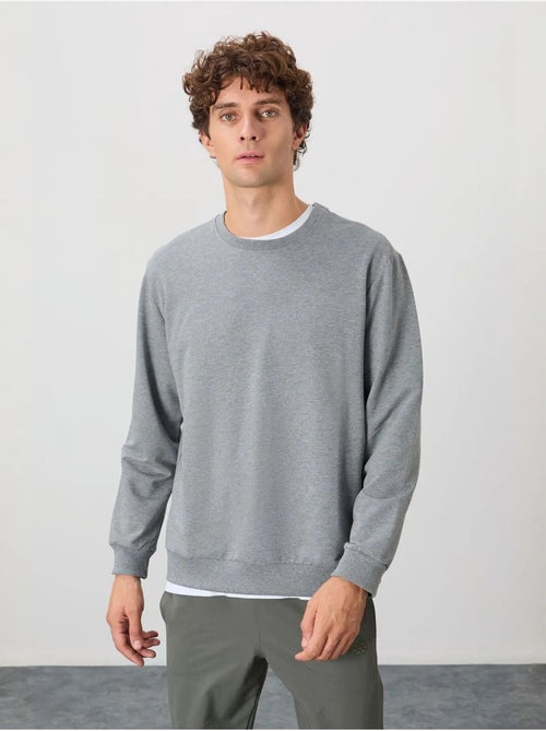Heren sweatshirt met ronde hals tommy - Kiabi