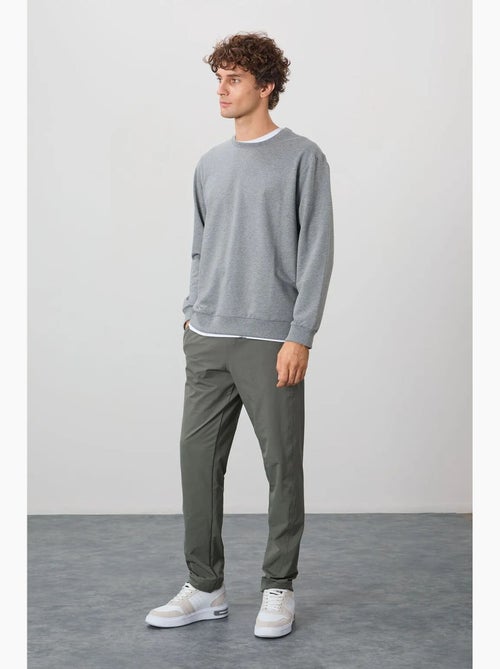 Heren sweatshirt met ronde hals tommy - Kiabi