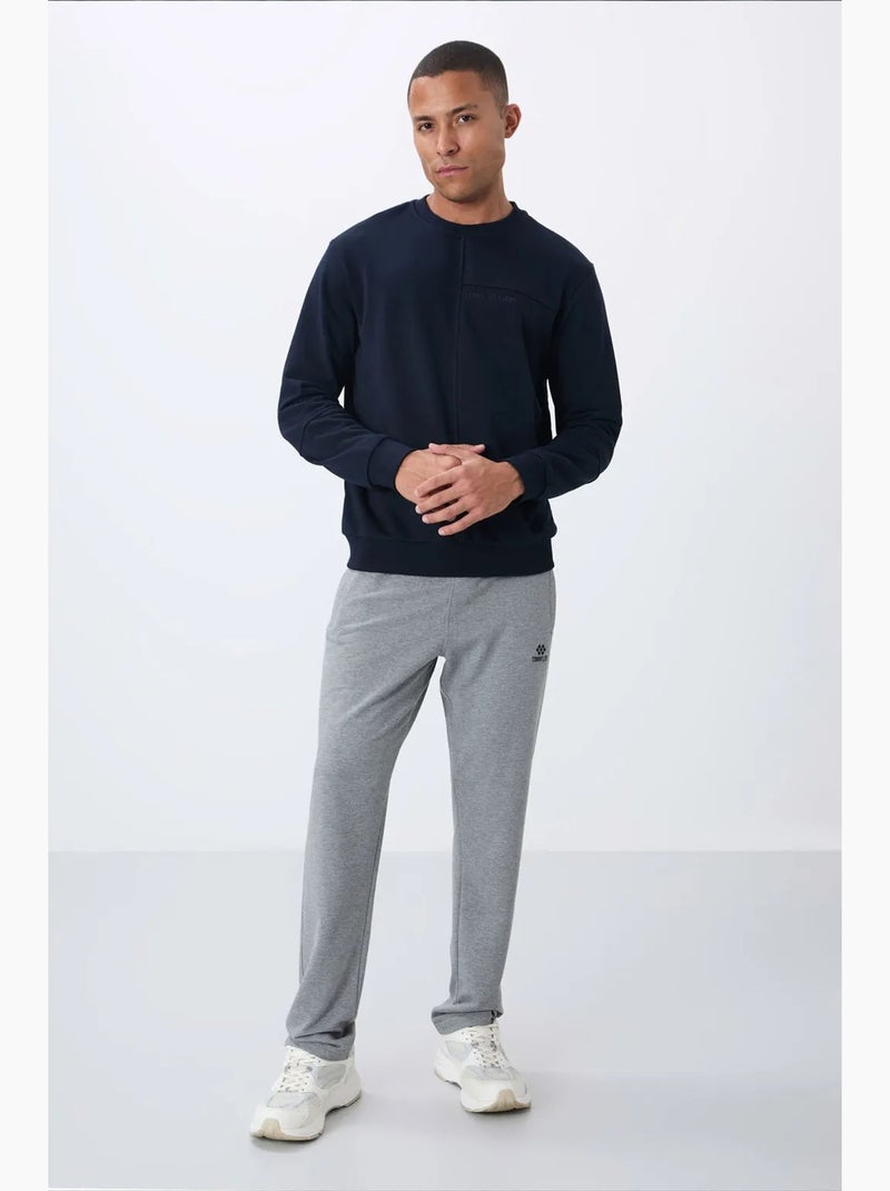 Heren sweatshirt met ronde hals tommy Marineblauw - Kiabi